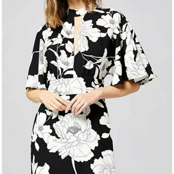 Truth & Fable Floral Keyhole Maxi Evening Dress With Side Slits - NWT - Picture 2 of 10